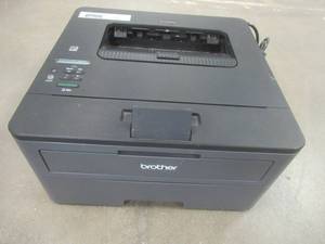 lot 326 image: Brother, HL-L2370DW Wireless Monochrome Laser Printer, Missing Power Cord, TestedWorks, Used in Retail Office - SOLD AS IS .