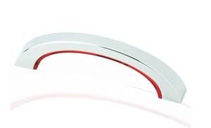lot 544 image: Liberty 3 in. (76mm) Chrome and Red Color Pop Cabinet Center-to-Center Pull - 10 PACK