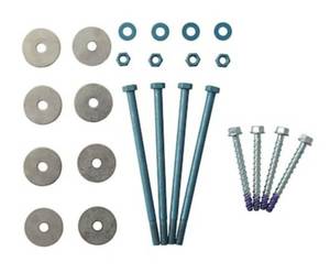 lot 373 image: 10 Pack Fiberon Elements Railing Black Aluminum Post Mount Hardware Pack WoodConcrete (NEW)