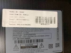 lot 1021 image: UN75TU7000FXZA Samsung - 75 Class 7 Series LED 4K UHD Smart Tizen TV