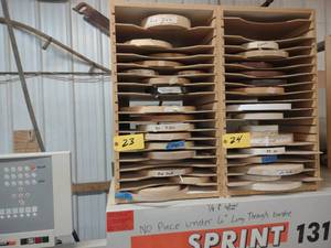 lot 23 image: Assorted Edge Banding with Rack...