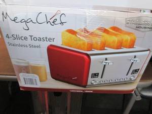 MegaChef 4 Slice Toaster open box, ...