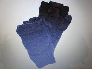 2 pr Muk Luks Mens Flip Mittens Re...