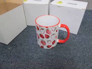 3 Strawberry Ceramic Gift Mugs...
