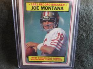 107. 1983 Topps Joe Montana Card...