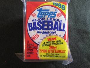122. 6-1988 Topps Baseball Packs...