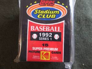 135. 8 1992 Topps Stadium Club Pack...