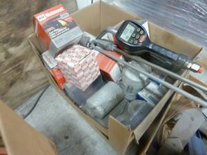 Assorted Oil Filters, Door Hinges, Latches