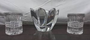 lot 81 image: Orrefors Bowl & 2 Crystal Tumblers