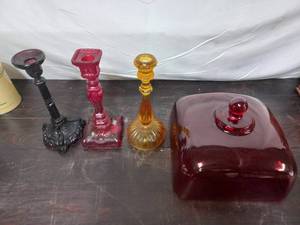 lot 148 image: Colored Glass Lot