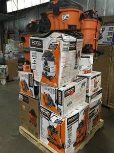 Mix Pallet of Ridgid WetDry Shop Vacuums Various Sizes and Conditions Review all pictures