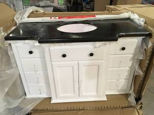 Home Decorators Collection Heartside Heartside 48 in. W x 23 in. D Vanity Customer Return, Review all pictures