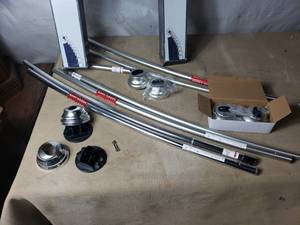 3 Curved Shower Rods Parts