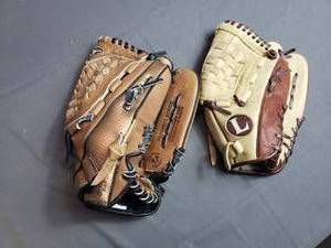 Lot of 2 Baseball Gloves