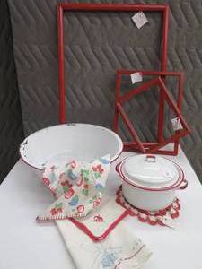 RED RIMMED ENAMEL