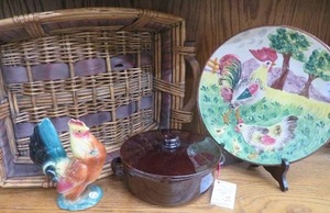 TERRA COTTA GLAZED COVERED DISH AND SO MUCH MORE.