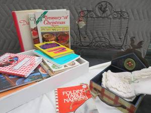 METAL COOKBOOK HOLDER  NAPKIN HOLDER  COOKBOOKS