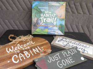 WILDERNESS GAME AND WOOD SIGNS
