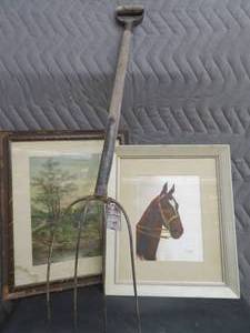 ART AND A VINTAGE PITCHFORK