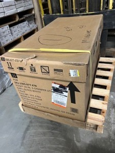 lot 5 image: New 36 inch - 3 Husky Drawer Utility Cart - Gloss White