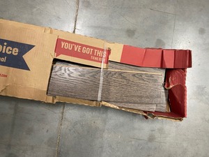 lot 62 image: 1 case Bruce hardwood Flooring  Plano Gray - Open box