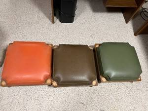 lot 139 image: Vintage Stacking Square Ottomans