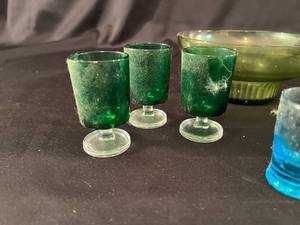 lot 156 image: Colored Glassware