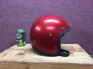 lot 52 image: Vintage LSI-4150 Red Metal Flake Helmet