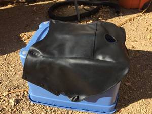 lot 80 image: 90s Polaris Naugahyde Fuel Tank Cover - NOS