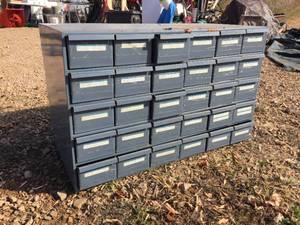 lot 85 image: 30 Drawer Metal Organizer Cabinet