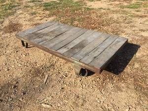lot 88 image: Vintage Nutting Warehouse Cart