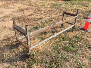 lot 91 image: Rolling Metal Long Material Cart