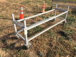 lot 92 image: Rolling Metal Long Material Cart