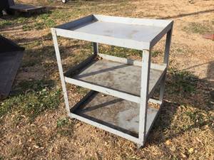 lot 94 image: Rolling Metal Shop Cart