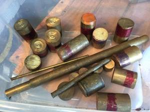 lot 123 image: Variety Brass Rod End Scrap Pieces