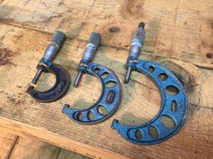 lot 275 image: Fowler 3pc Micrometer Set