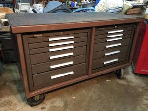 lot 2 image: Kennedy Heavy Duty Versa-Bench Rolling Tool Cabinet