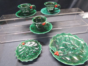 Vintage Lefton Holly Dishes