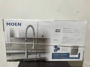 lot 8 image: Moen 87814SRS Essie One-Handle High Arc Pulldown Kitchen Faucet, Spot Resist Stainless