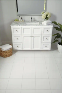 lot 7 image: Daltile Glacier White 12 in. x 12 in. Ceramic Floor and Wall Tile (11 sq. ft.  case) 25 CASES