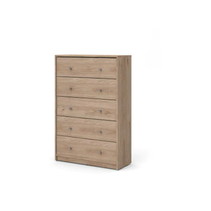 lot 23 image: Portland 5 Drawer Jackson Hickory Chest of Drawers 42.56 in. H x 28.5 in. W x 11.73 in. D