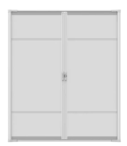 lot 37 image: Weather Star 72 in. x 80 in. Brisa White Standard Double Retractable Screen Door Kit