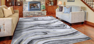 lot 40 image: Bazaar Marble Gray 8 ft. x 10 ft. Area Rug