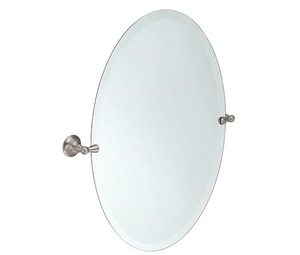 lot 55 image: Moen Sage 26 in. x 23 in. Frameless Pivoting Wall Mirror in Spot Resist Brushed Nickel