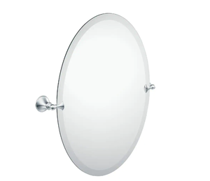 lot 56 image: Moen Glenshire 26 in. x 22 in. Frameless Pivoting Wall Mirror in Chrome