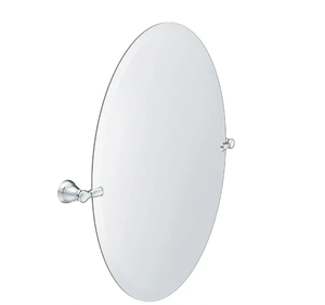 lot 57 image: Moen Banbury 23 in. x 26 in. Frameless Pivoting Single Wall Mirror in Chrome
