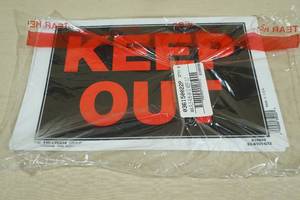 lot 197 image: 6 NEW 8 x 12 Keep Out Signs