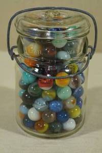 lot 204 image: Jar of Antique Marbles