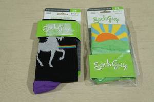 lot 219 image: Sock Guy Novelty Socks - Unicorn, Sunrise