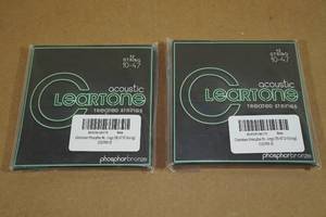 lot 23 image: 2 Sets of Cleartone Acoustic Treated Guitar Strings - 12 String